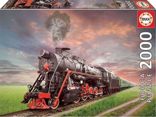 EDUCA 18503 Puzzle Parní lokomotiva, 2000 dílků