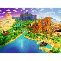 Ravensburger 00433 Puzzle Svet Minecraftu 1500 dielikov (1)