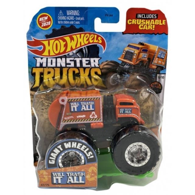 Hot Wheels® Monster Trucks Kaskadérské kousky Will Trash It All, Mattel GJD81