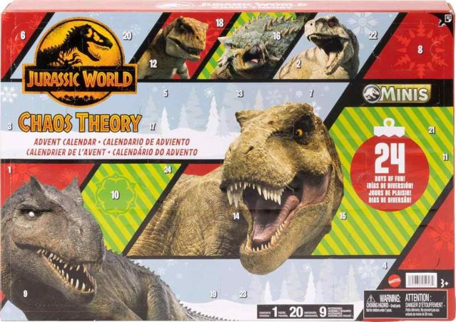 Mattel Jurský svet Chaos Theory Adventný kalendár 2024, mini dino