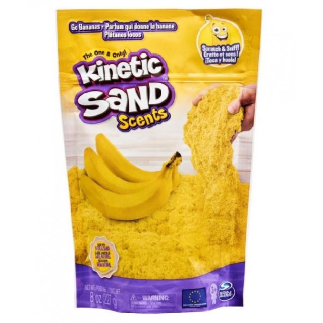 Kinetic Sand Kinetický písek voňavý žlutý Bananas 227g