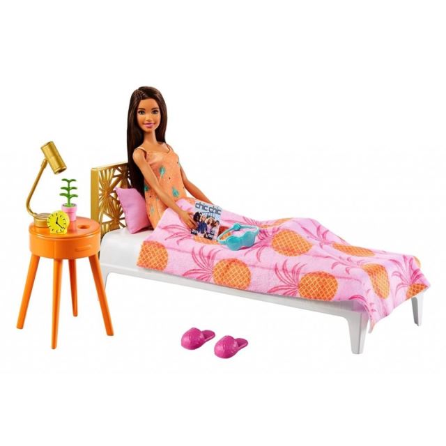 Barbie Ložnice a panenka, Mattel GRG86