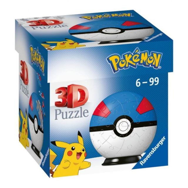 Ravensburger 11265 Puzzleball Pokémon Great Ball 54 dílků