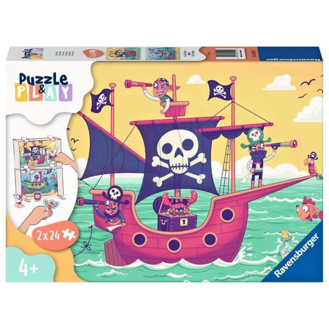 Ravensburger 05592 Puzzle & Play Piráti a krajina na dohľad 2x24 dielikov