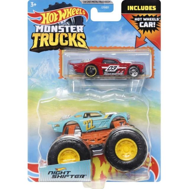 Hot Wheels® Monster Trucks s angličákom Night Shifter, Mattel HDB93