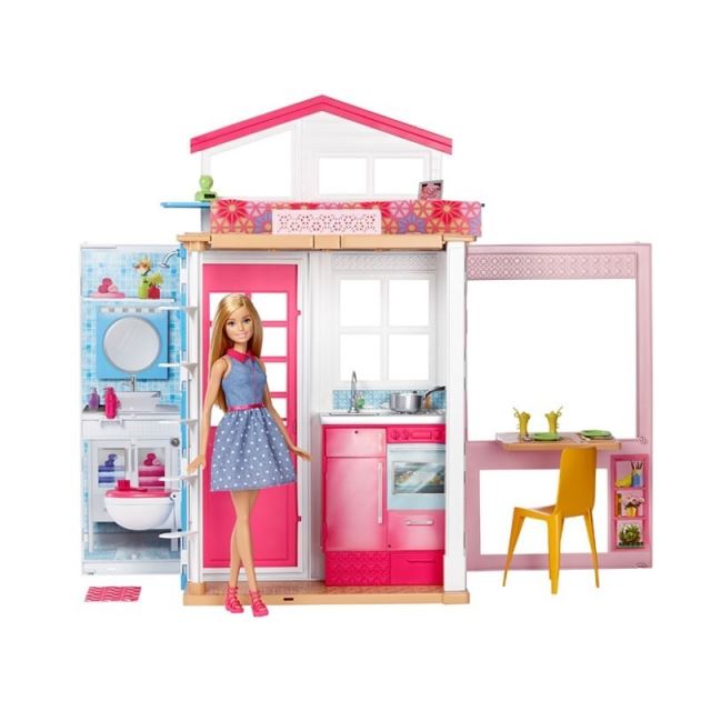 Barbie Dům 2 v 1 s panenkou,  Mattel DVV48