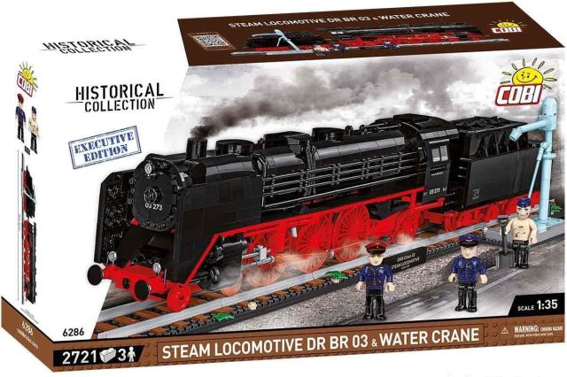 Cobi 6286 Parná lokomotíva DR BR 03 a vodný žeriav, 1:35, Executive Edition