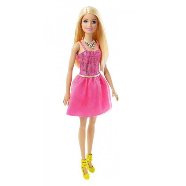 Barbie v třpytivých šatech tmavě růžové, Mattel DGX82