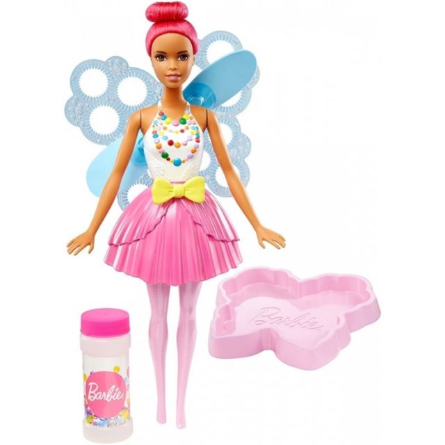 Barbie bublinková víla tmavěrůžová, Mattel DVM96