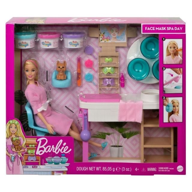 Mattel Barbie Salón krásy herní set s běloškou, GJR84