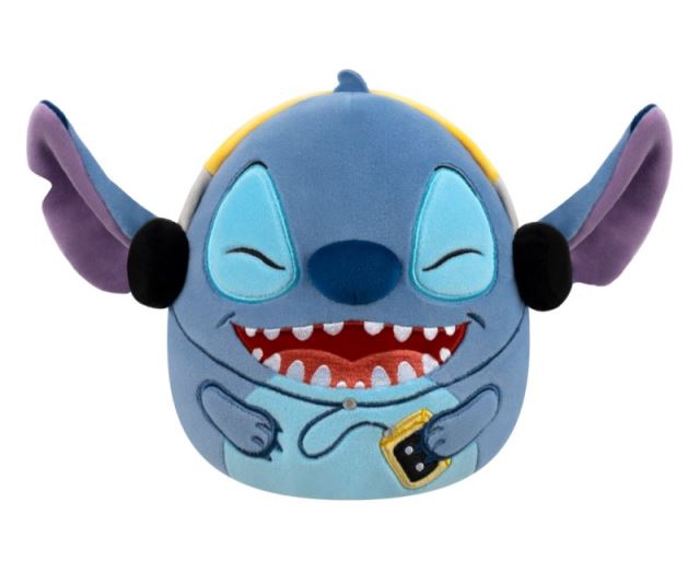 SQUISHMALLOWS Disney Stitch so slúchadlami, 17 cm