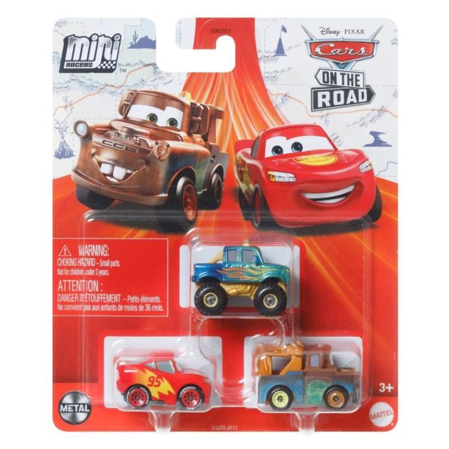 Mattel Cars 3 Mini autá 3ks Ivy & Blesk McQueen & Burák, HJJ20