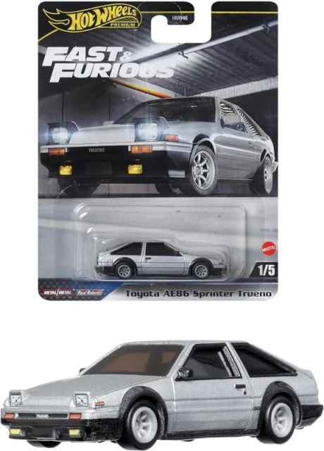 Mattel Hot Wheels Premium Rychle a zběsile TOYOTA AE86 SPRINTER TRUENO 1/5