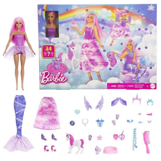 Mattel Barbie Rozprávkový adventný kalendár, JFL66