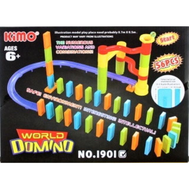 Kuličková dráha + domino, 56 ks
