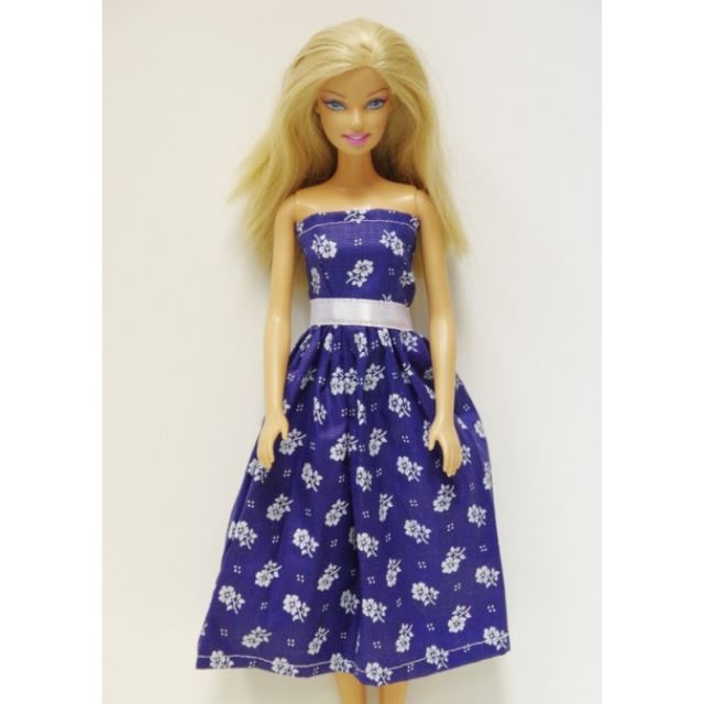 Barbie Modré vzorované šaty