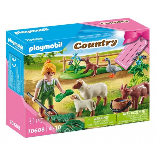Playmobil 70608 Dárkový set: Farmářka se zvířaty