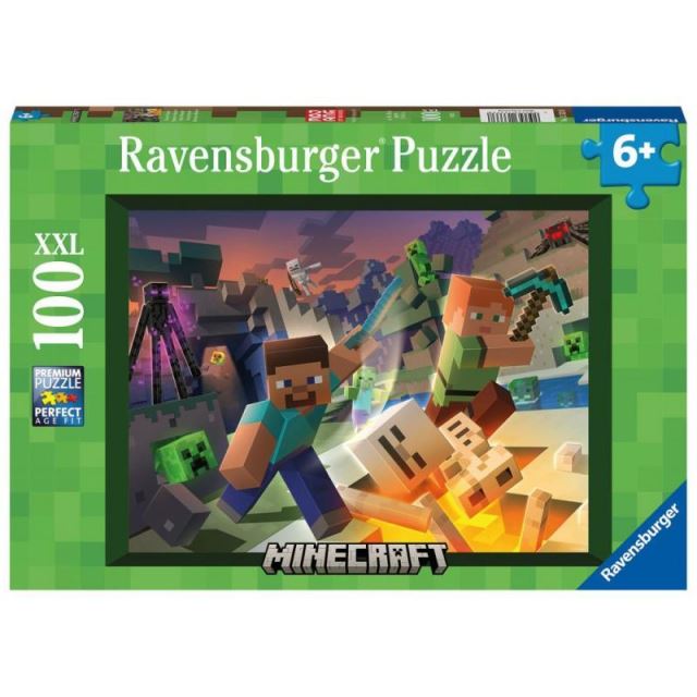 Ravensburger 13333 Puzzle Minecraft: Monštrá z Minecraftu 100 dielikov