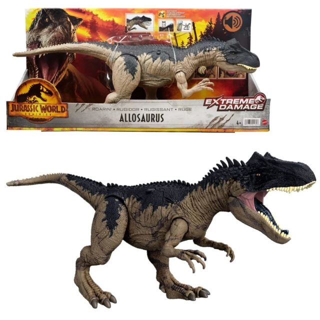 Mattel Jurský svet zranený Allosaurus so zvukmi, HFK06