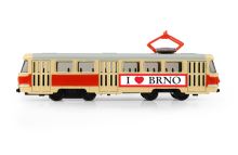 Kovová česká retro električka 16 cm BRNO (3)