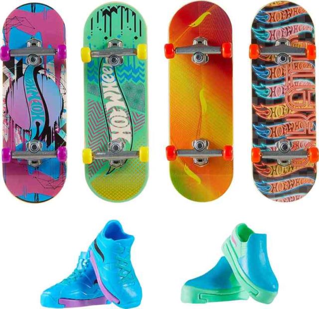 Mattel Hot Wheels ® Skates 4ks fingerboard a topánky Epická jazda, HVM17