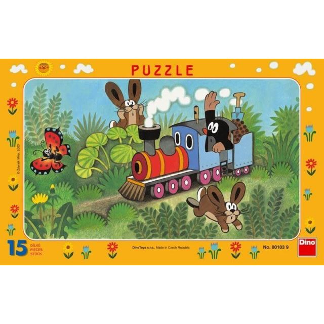Puzzle Krtek a lokomotiva 15d. Dino