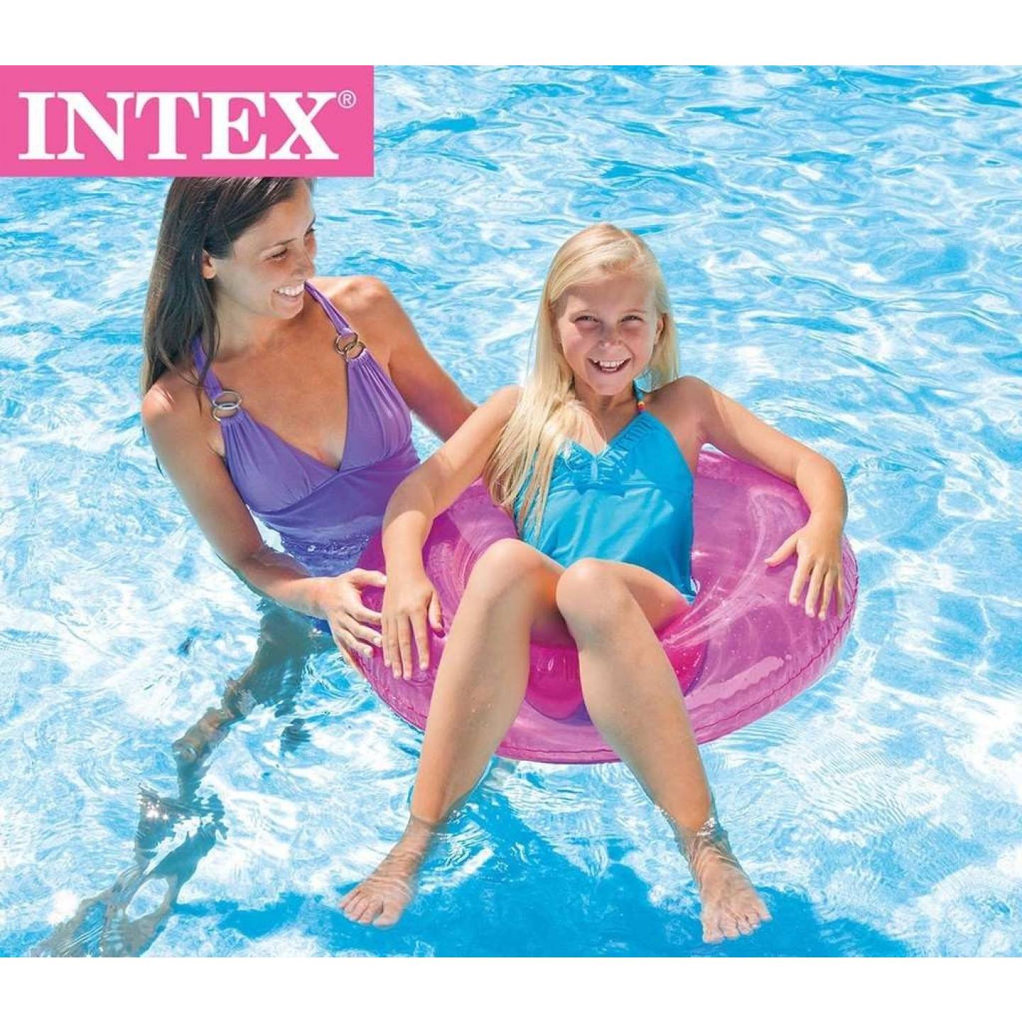 Intex 59260 Kruh plovací transparent růžový 76 cm