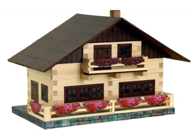 Walachia Alpský dům - dřevěná slepovací stavebnice