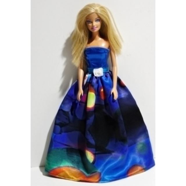 Barbie Modré společenské šaty