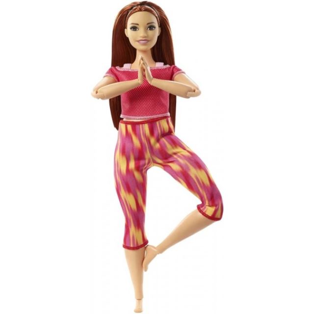 Barbie Panenka V pohybu, zrzka v žíhaných legínách, Mattel GXF07