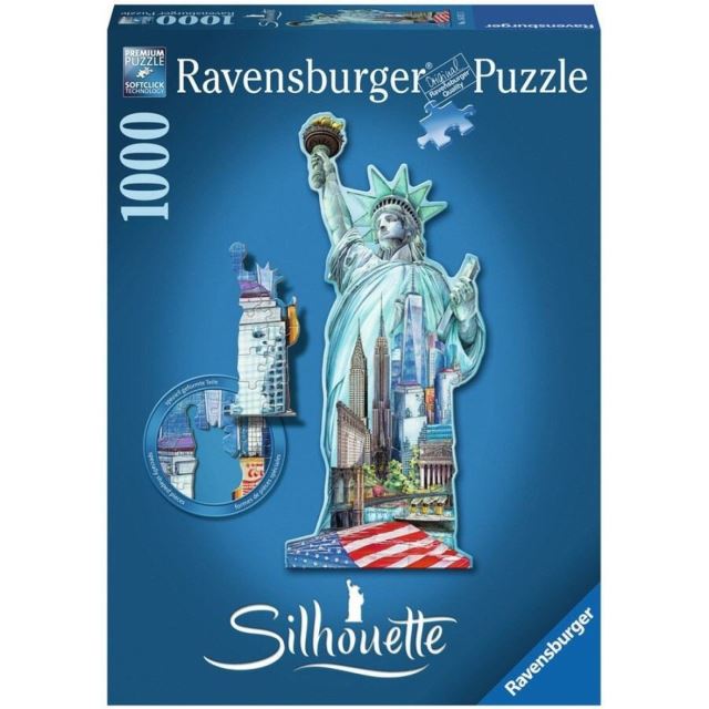 Ravensburger 16151 Puzzle Socha Svobody, New York - tvarové 1000 dílků