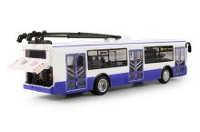 Trolejbus ktorý hlási zastávky česky 28 cm modrý (3)