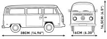 Cobi 24362 Volkswagen Transporter T2b Bus, 1:12, 2366 k (2)
