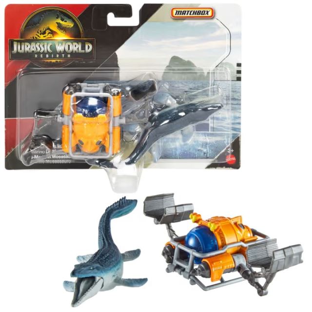 Mattel Matchbox™ Jurský svět PŘEPRAVNÍK Mosasaurus Sea Sub, JGM06