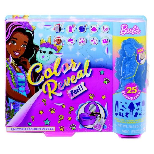 Barbie Color reveal Fantasy Jednorožec, Mattel GXV95