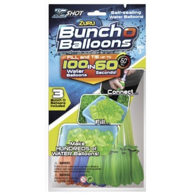 ZURU Vodní balónky 100ks: modrá, oranžová, zelená