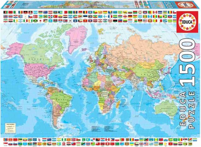 EDUCA 18500 Politická mapa sveta 1500 dielikov