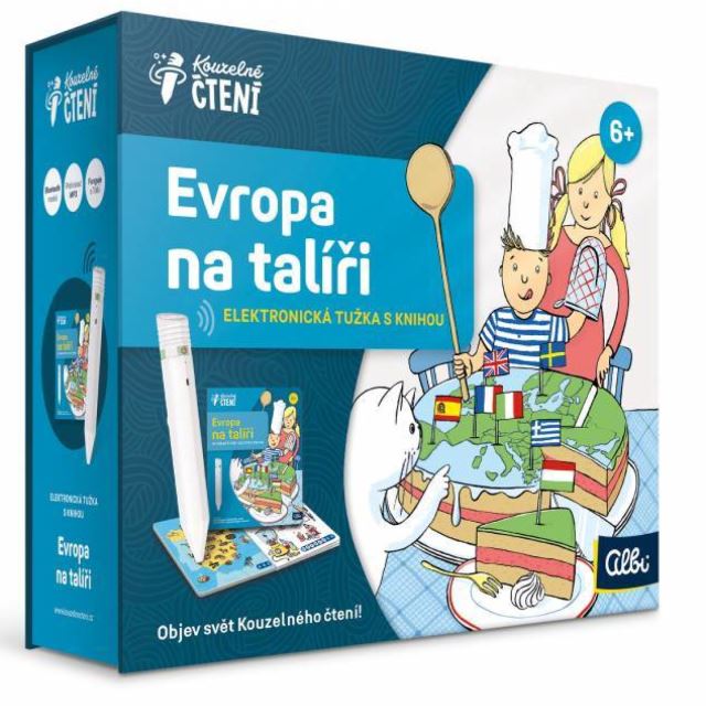 Albi Kúzelné čítanie Elektronická ceruzka 2.0 s knihou Európa na tanieri