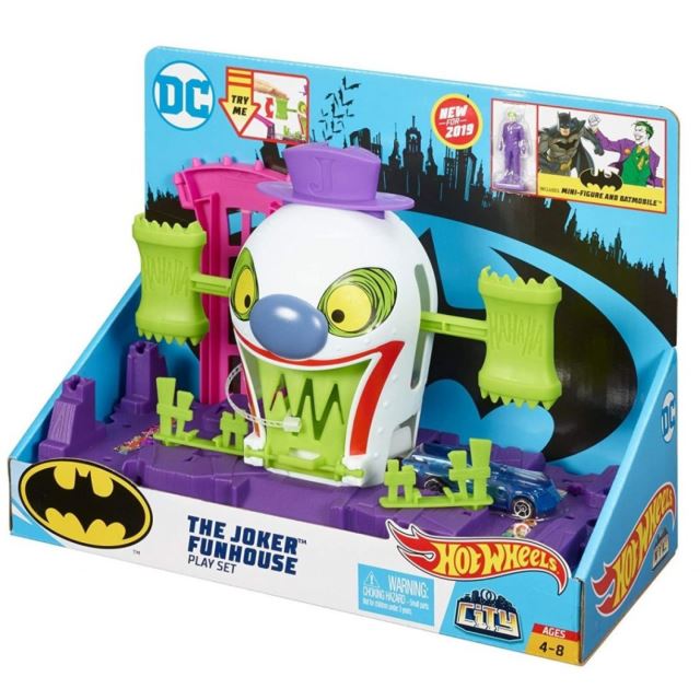 Hot Wheels DC Padouch z Gotham city - The Joker Funhouse, Mattel GBW51