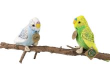 Eco-friendly plyšová andulka vlnkovaná zelená 13 cm (2)