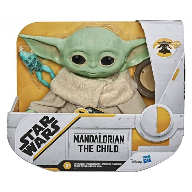 Star Wars Baby Yoda se zvuky plyš, Hasbro F1115