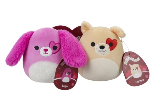 SQUISHMALLOWS 1+1 Růžový a světlý pes - Sager a Cooper