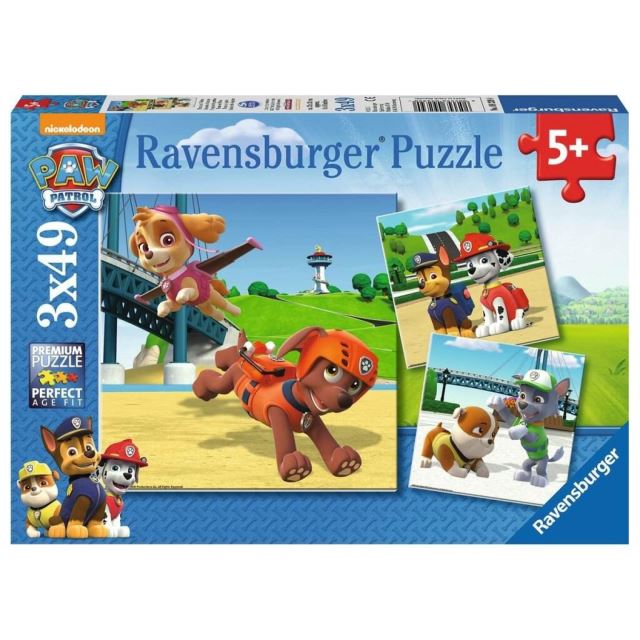 Ravensburger 09239 Puzzle Tlapková Patrola: Psí tým 3x49 dílků