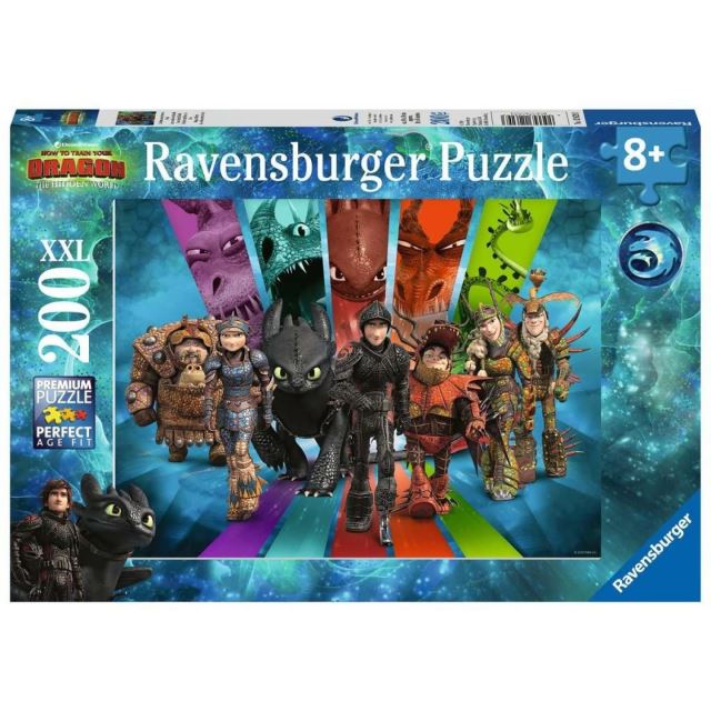 Ravensburger 12629 Puzzle Jak vycvičit Draka 3 - Dračí jezdci XXL 200 dílků