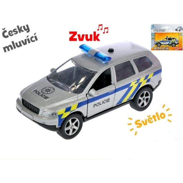 Auto Policie kov 11 cm česky mluvící