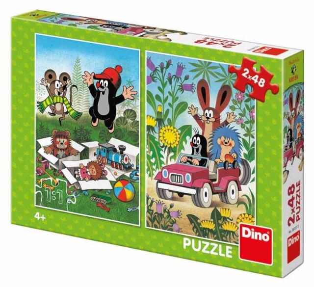Dino Puzzle Krtko sa raduje 2x48d.