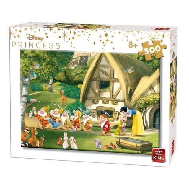 KING 55916 Puzzle Disney Princess Snehulienka a 7 trpaslíkov, 500 dielikov