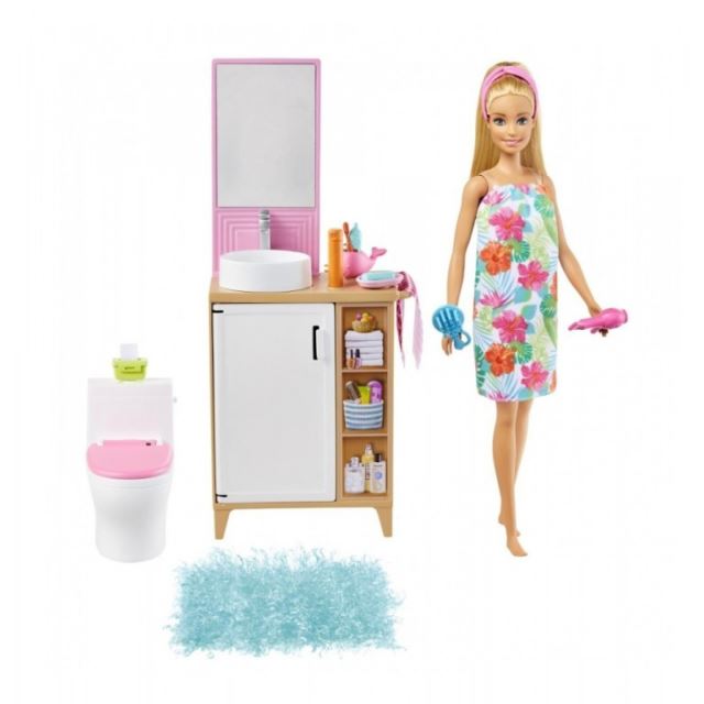 Barbie Koupelna a panenka, Mattel GRG87