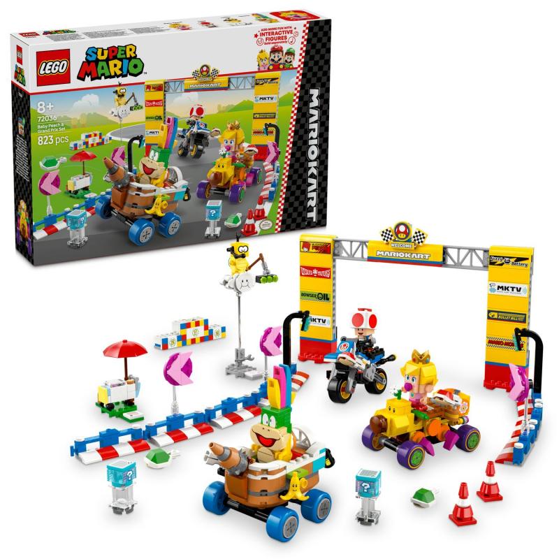 Lego® super mario™ 72036 mario kart™ – baby peach a sada grand prix