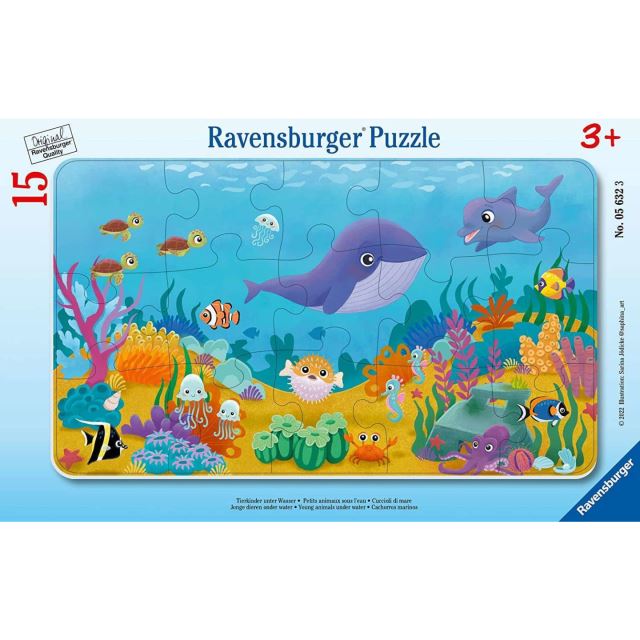 Ravensburger 05633 Puzzle Zvieratá pod morskou hladinou 15 dielikov
